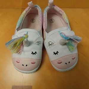 Toddler unicorn slip on shoes